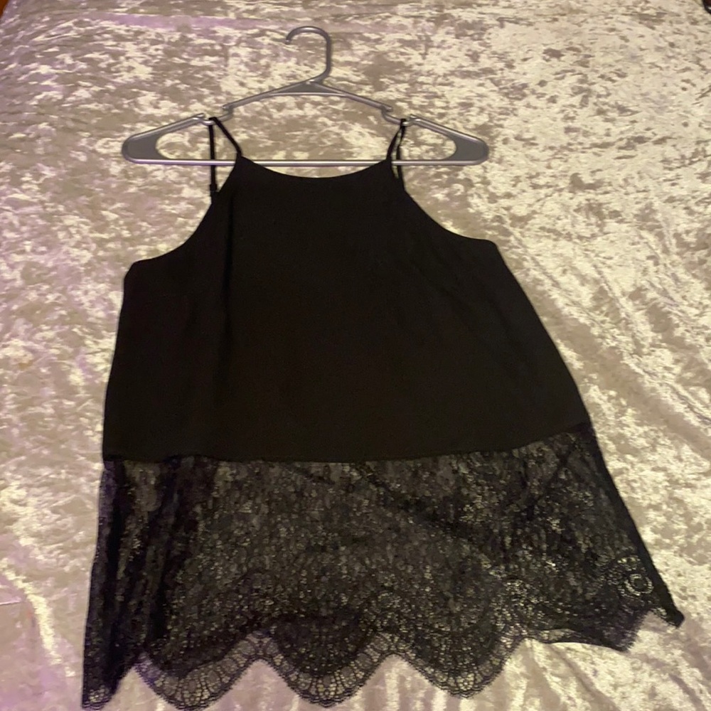 Black lace tank top